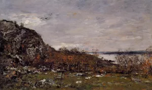 The Mouth of the Elorn in the Area of Brest by Eugene-Louis Boudin - Oil Painting Reproduction
