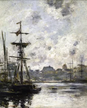 The Port, Fecamp by Eugene-Louis Boudin - Oil Painting Reproduction