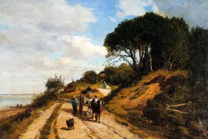 The Road from Trouville to Honfleur by Eugene-Louis Boudin - Oil Painting Reproduction