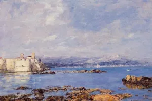 The Rocks of l'Ilette and the Fortifications by Eugene-Louis Boudin - Oil Painting Reproduction