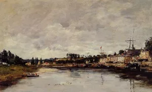 The Somme at Saint-Valery-sur-Somme by Eugene-Louis Boudin Oil Painting
