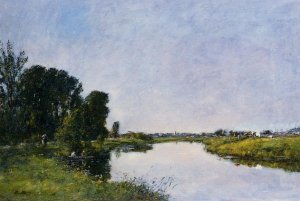 The Touques at Saint-Arnoult by Eugene-Louis Boudin Oil Painting