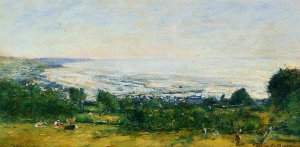 The Trouville Heights Oil painting by Eugene-Louis Boudin