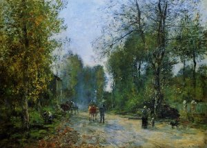 Trouville, Le Chemin de la Corderie by Eugene-Louis Boudin Oil Painting
