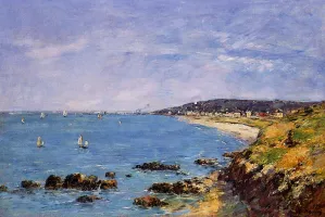 Trouville, View from the Heights by Eugene-Louis Boudin - Oil Painting Reproduction