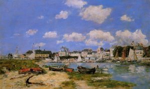 Trouville by Eugene-Louis Boudin Oil Painting