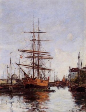 Venice, Quai de la Guidecca by Eugene-Louis Boudin Oil Painting