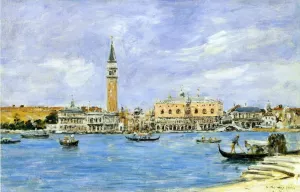 Venice, the Campanile, the Ducal Palace and the Piazzetta painting by Eugene-Louis Boudin