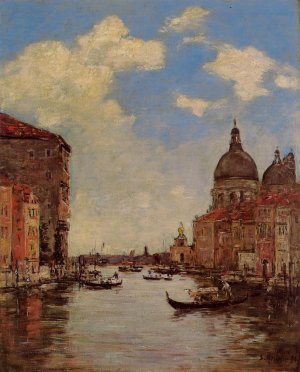Venice, the Canal de la Gandara by Eugene-Louis Boudin Oil Painting