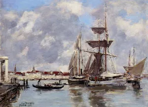 Venice by Eugene-Louis Boudin Oil Painting