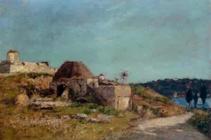 Villefranche, the Citadel by Eugene-Louis Boudin - Oil Painting Reproduction
