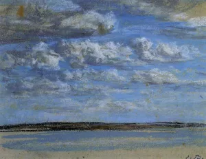 White Clouds, Blue Sky by Eugene-Louis Boudin - Oil Painting Reproduction