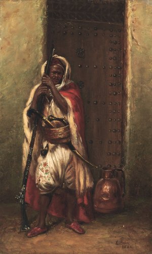 Guarding The Door by Eugene Pavy Oil Painting