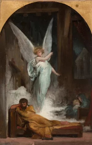 Le Songe de Saint-Joseph by Eugene Romain Thirion Oil Painting