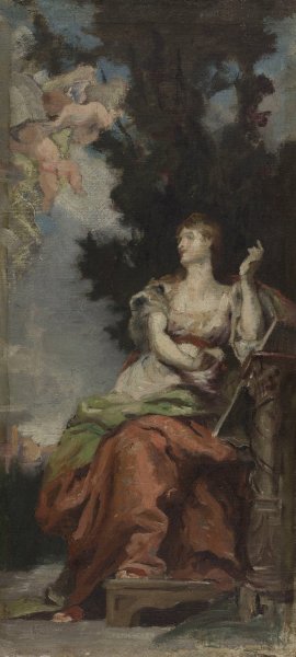 L'Histoire by Eugene Romain Thirion Oil Painting