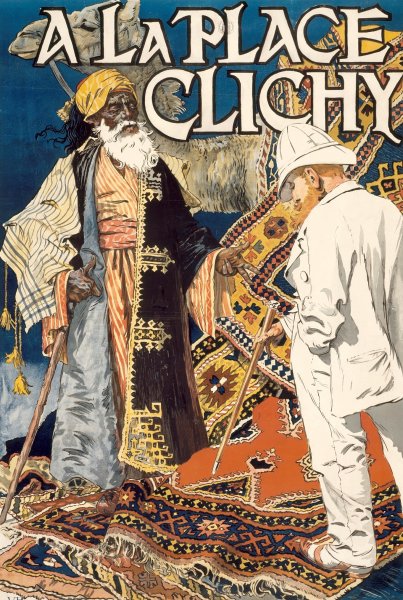 Main Product Photo of A La Place Clichy Painting by Eugene Samuel Grasset