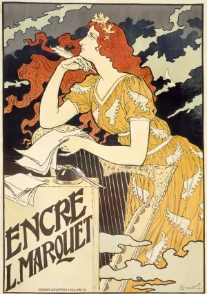 Encre L. Marquet painting by Eugene Samuel Grasset