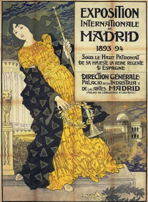 Exposition Internationale de Madrid by Eugene Samuel Grasset - Oil Painting Reproduction