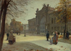 Le Palais de l'industrie by Eugene Trigoulet Oil Painting