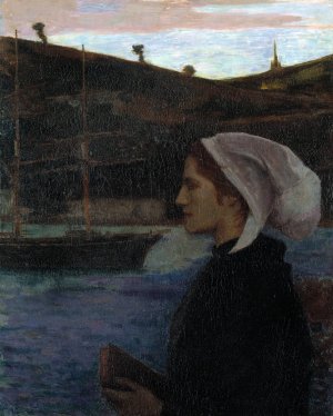 A Breton Sunday by Eugene Vail Oil Painting