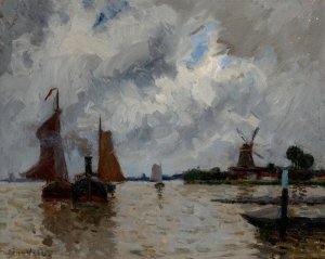 Dordrecht by Eugene Vail Oil Painting