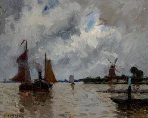 Dordrecht by Eugene Vail Oil Painting