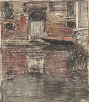 Reflections,Venetian Canal by Eugene Vail Oil Painting