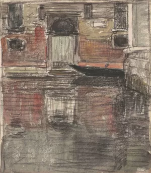 Reflections,Venetian Canal by Eugene Vail Oil Painting
