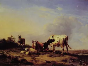 A Gathering in the Pasture painting by Eugene Verboeckhoven