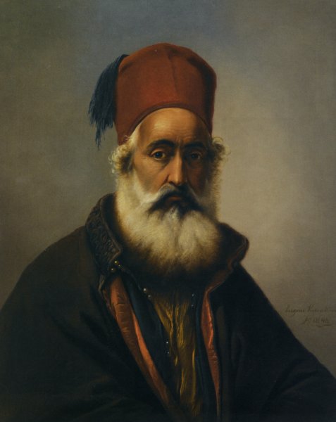 Main Product Photo of Portrait of a Dignitary Possibly Ibrahim Pacha Painting by Eugene Verboeckhoven