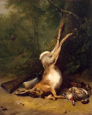 Still-Life with a Hare painting by Eugene Verboeckhoven