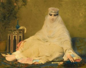 A Lady Of Smyrna by Eugene Verdyen Oil Painting