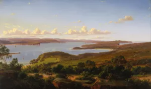 Sydney Heads Oil painting by Eugene Von Guerard