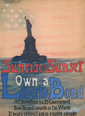 Sunrise or sunset own a Liberty Bond by Eugenie Deland Oil Painting