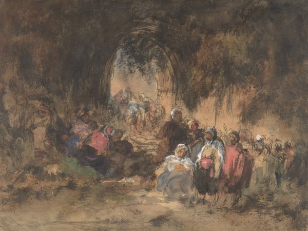 Arabs Resting  by Eugenio Lucas Velazquez - Hand-Painted Oil Painting Reproduction