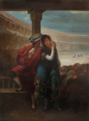 Majo and Maja by Eugenio Lucas Velazquez Oil Painting