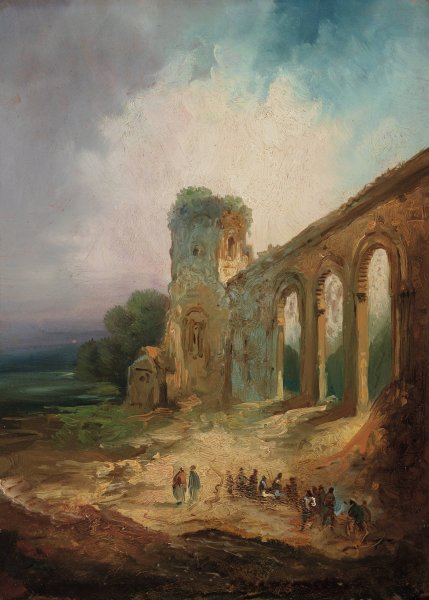 Ruins by Eugenio Lucas Velazquez - Hand-Painted Oil Painting Reproduction