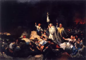 The Defence of Saragossa by Eugenio Lucas Velazquez - Oil Painting Reproduction