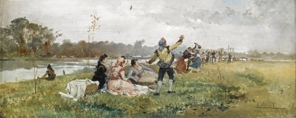 Campestre by Eugenio Lucas Villamil - Hand-Painted Oil Painting Reproduction