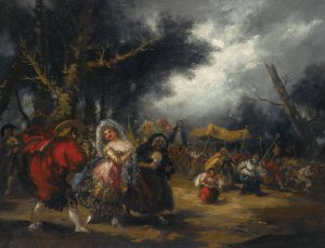 La Procesion by Eugenio Lucas Villamil Oil Painting