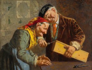 Can you guess by Eugenio Zampighi Oil Painting