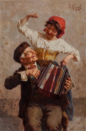 Dancing Serenade by Eugenio Zampighi Oil Painting