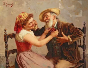 The Bow Tie by Eugenio Zampighi Oil Painting