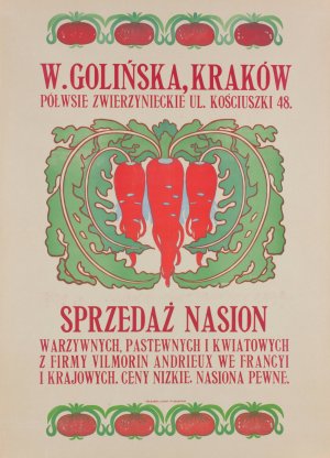Sprzedaz nasion warzywnych by Eugeniusz Ludwik Dabrowa-Dabrowski Oil Painting