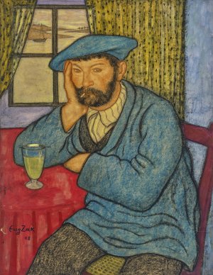Bearded Man by Eugeniusz Zak Oil Painting
