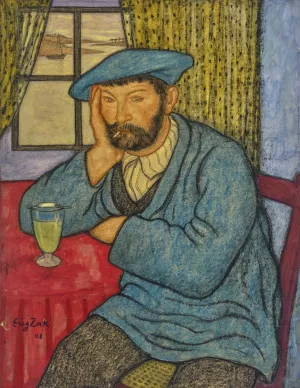 Bearded Man by Eugeniusz Zak Oil Painting