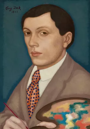 Self-portrait by Eugeniusz Zak Oil Painting