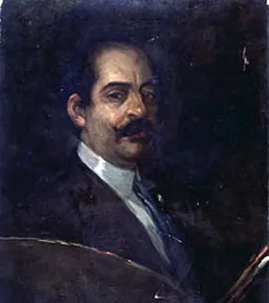 Self - Portrait by Eugeno Lucas y Villamil Oil Painting
