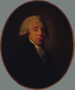 Portrait d'homme, epoque revolutionnaire. by Eustache Francois Duval Oil Painting