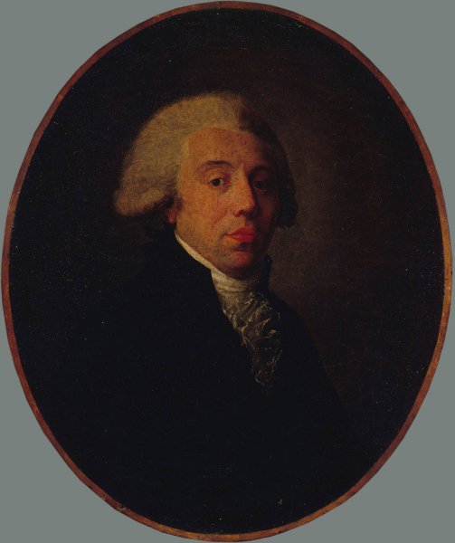 Portrait d'homme, epoque revolutionnaire.  by Eustache Francois Duval - Hand-Painted Oil Painting Reproduction